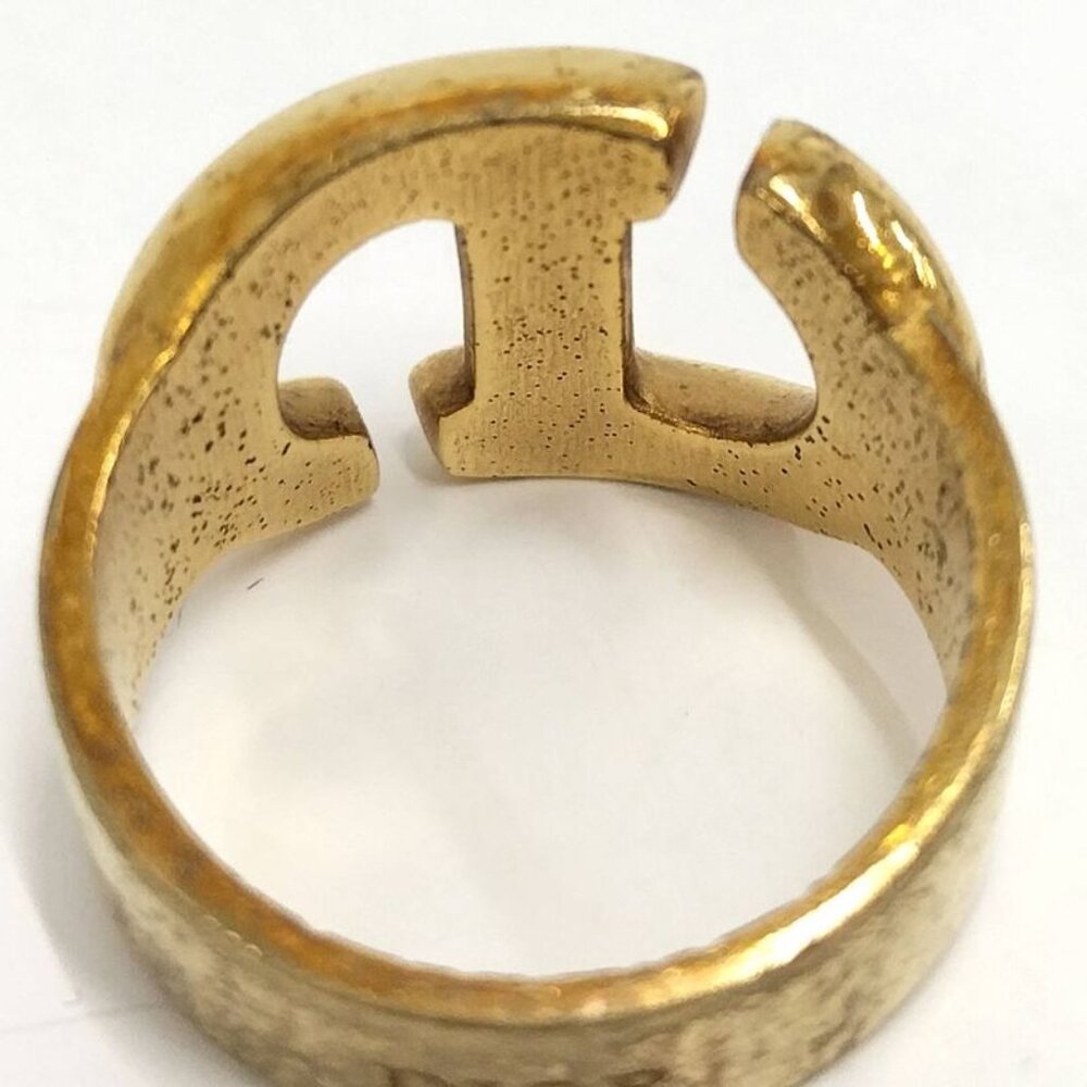 Christian Dior Ring CD Logo Plated GP Gold Size - Picture 6 of 10